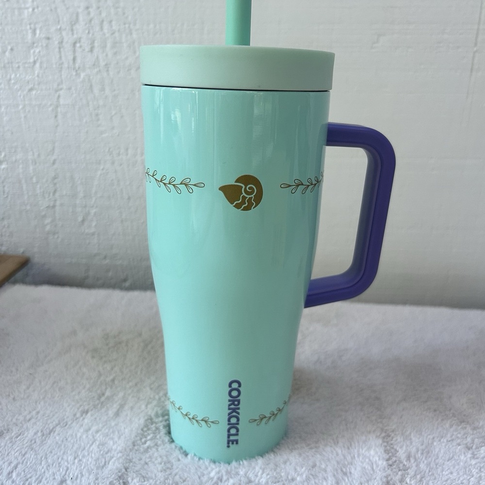 Disney Corkcicle Cruiser 22oz Ariel-Little Mermaid Insulated Tumbler W/ Straw - Picture 3 of 6